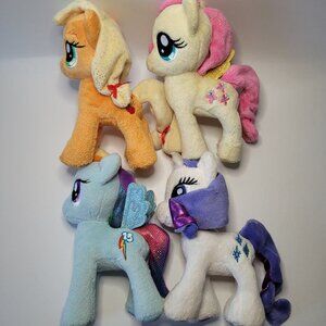 My Little Pony Plush Toys Applejack Fluttershy Rainbow Dash Rarity